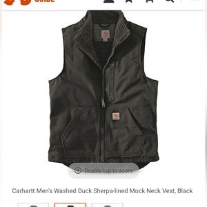Men’s black carhartt vest- new with tags!